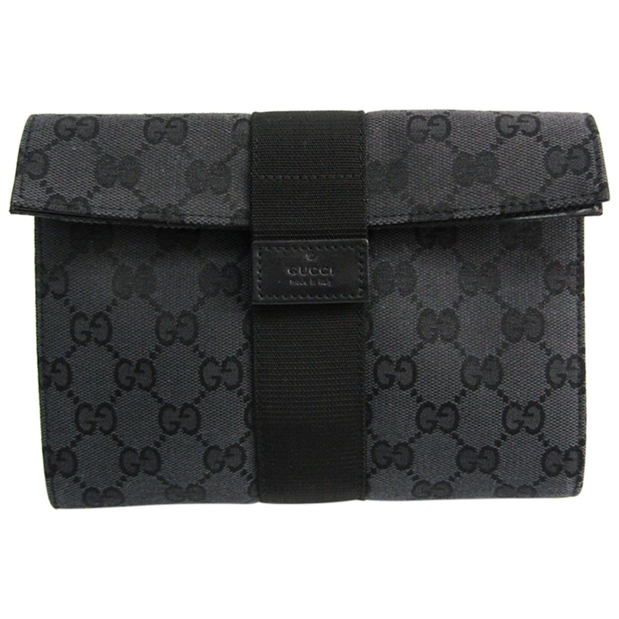 Gucci black cloth clutch bag