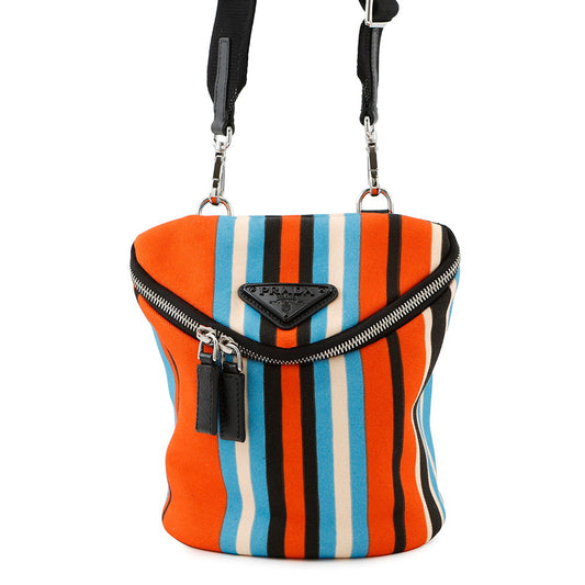 PRADA Triangle Logo Shoulder Bag Multicolor2VH147 Canvas
