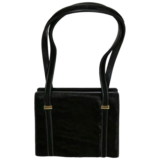 Gucci brown pony-style calfskin handbag