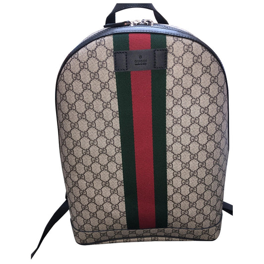 Gucci beige cloth backpacks