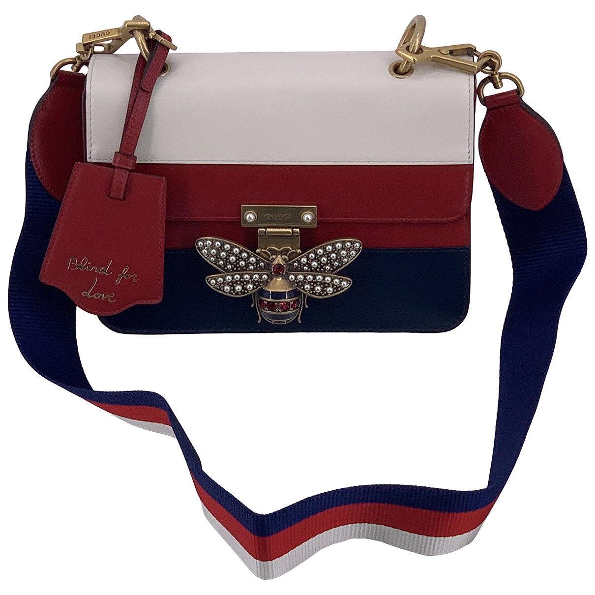 Gucci queen margaret multicolour leather handbag