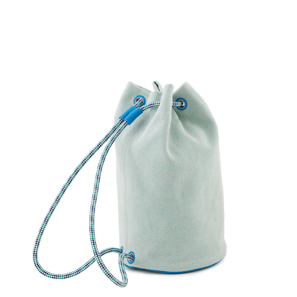 HERMES Epope Duffle Bag Green/Blue Wool 100%