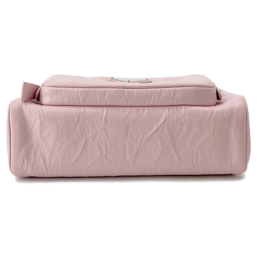 PRADA Nappa Antique Shoulder Bag Pink1BH198 Leather