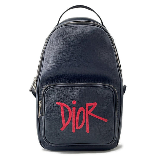 Dior ?Shawn Stüssy Collaboration 2020 Cross Body Bag Navy/Black/Red1ESBO013GDS Leather