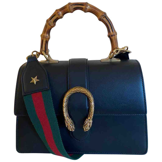 Gucci dionysus black leather handbag