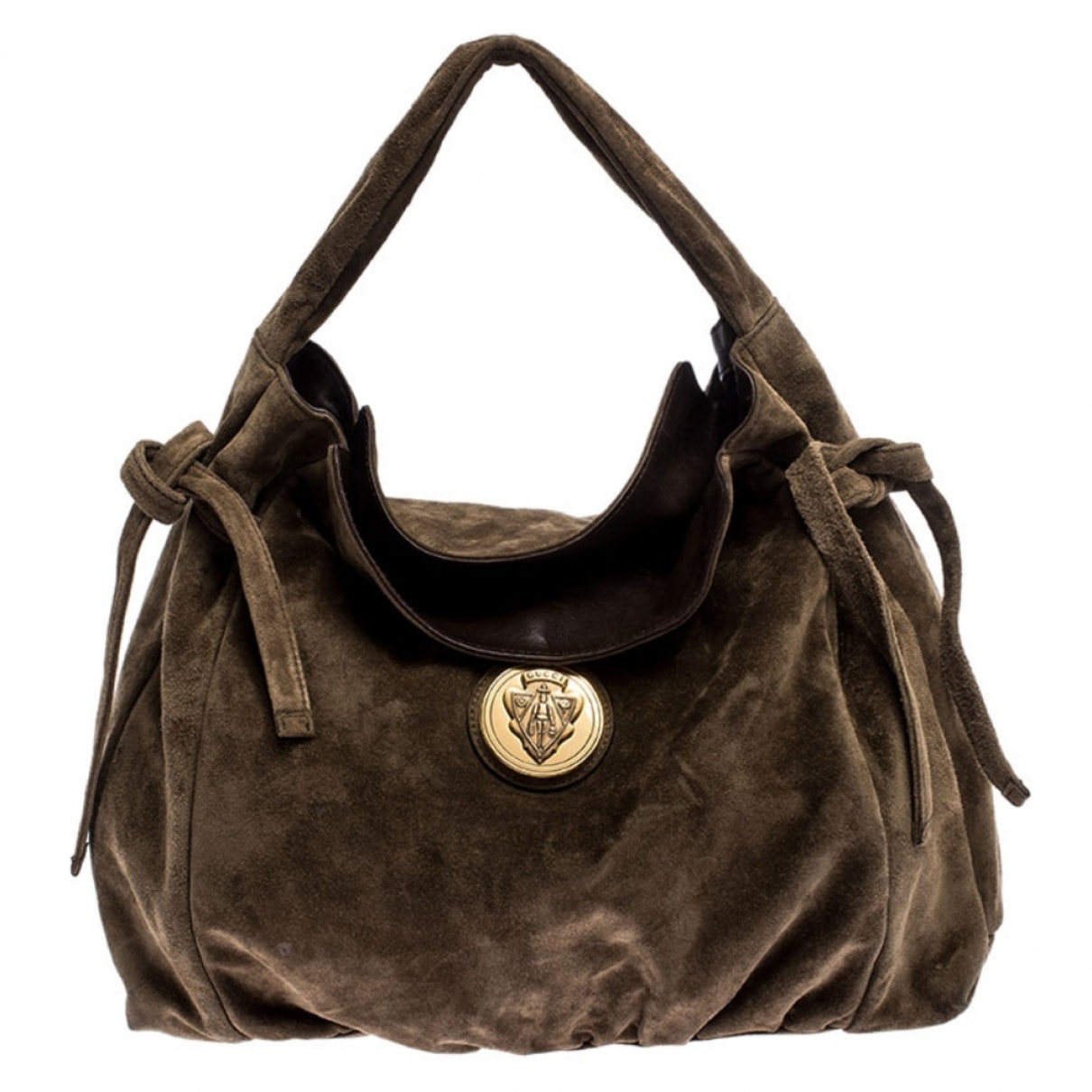 Gucci hobo suede handbag