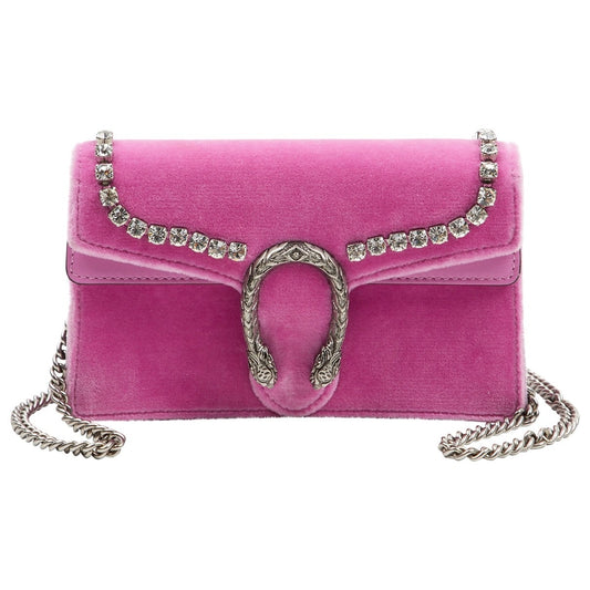 Gucci dionysus pink velvet handbag