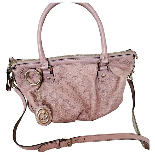 Gucci pink leather handbag