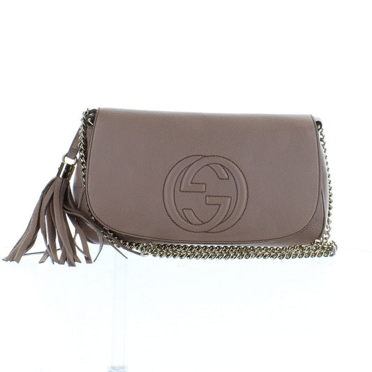 Gucci soho grey leather handbag