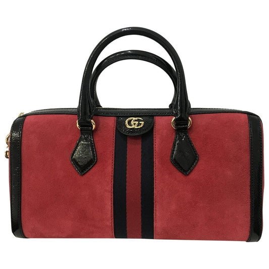 Gucci ophidia red suede handbag
