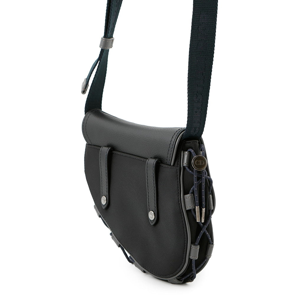 Dior ?Saddle bag Sacai collaboration Black1ADCA374USC_H15E Technical Fabric Leather