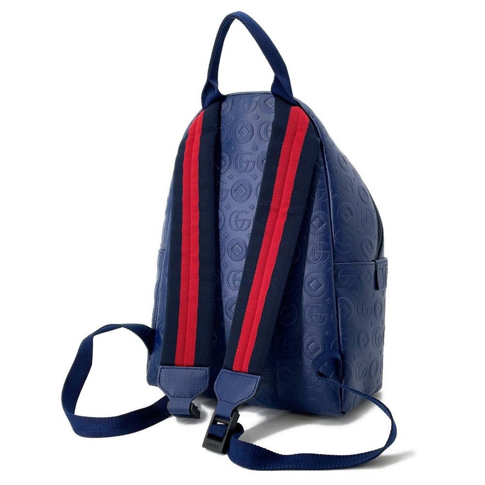 GUCCI Double G Backpack Children's Navy271327 PVC