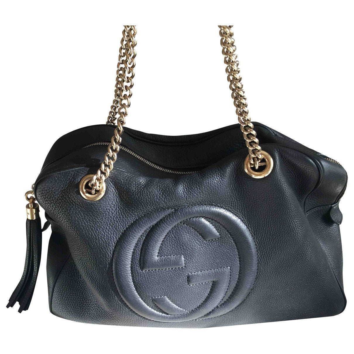 Gucci soho black leather handbag