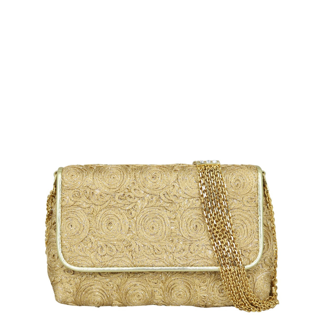 Chanel Embroidered Chain Bag