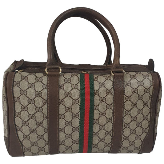 Gucci brown cloth handbag