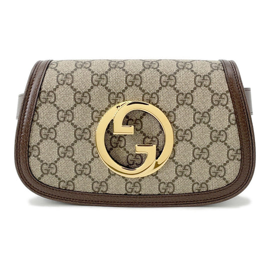 GUCCI ?Blondie belt bag Beige/Brown703807 PVC Leather