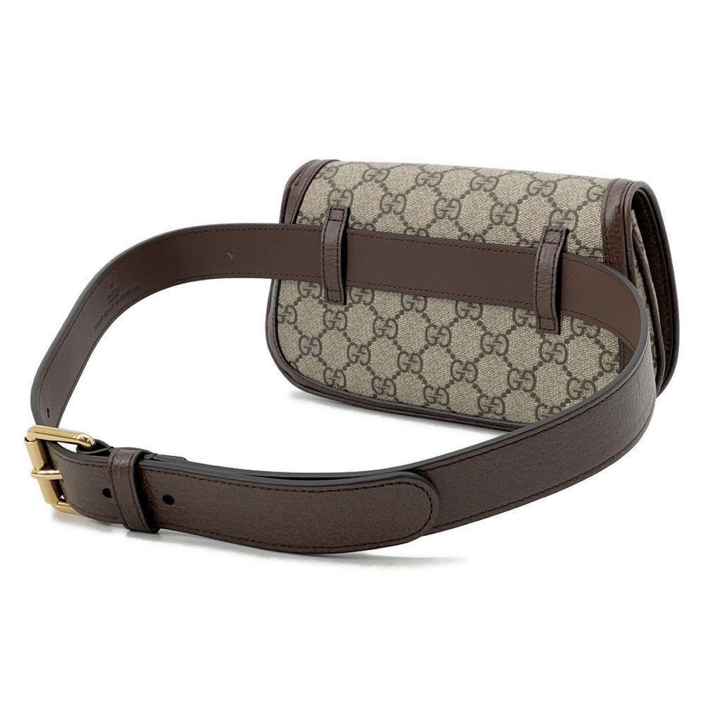 GUCCI ?Blondie belt bag Beige/Brown703807 PVC Leather