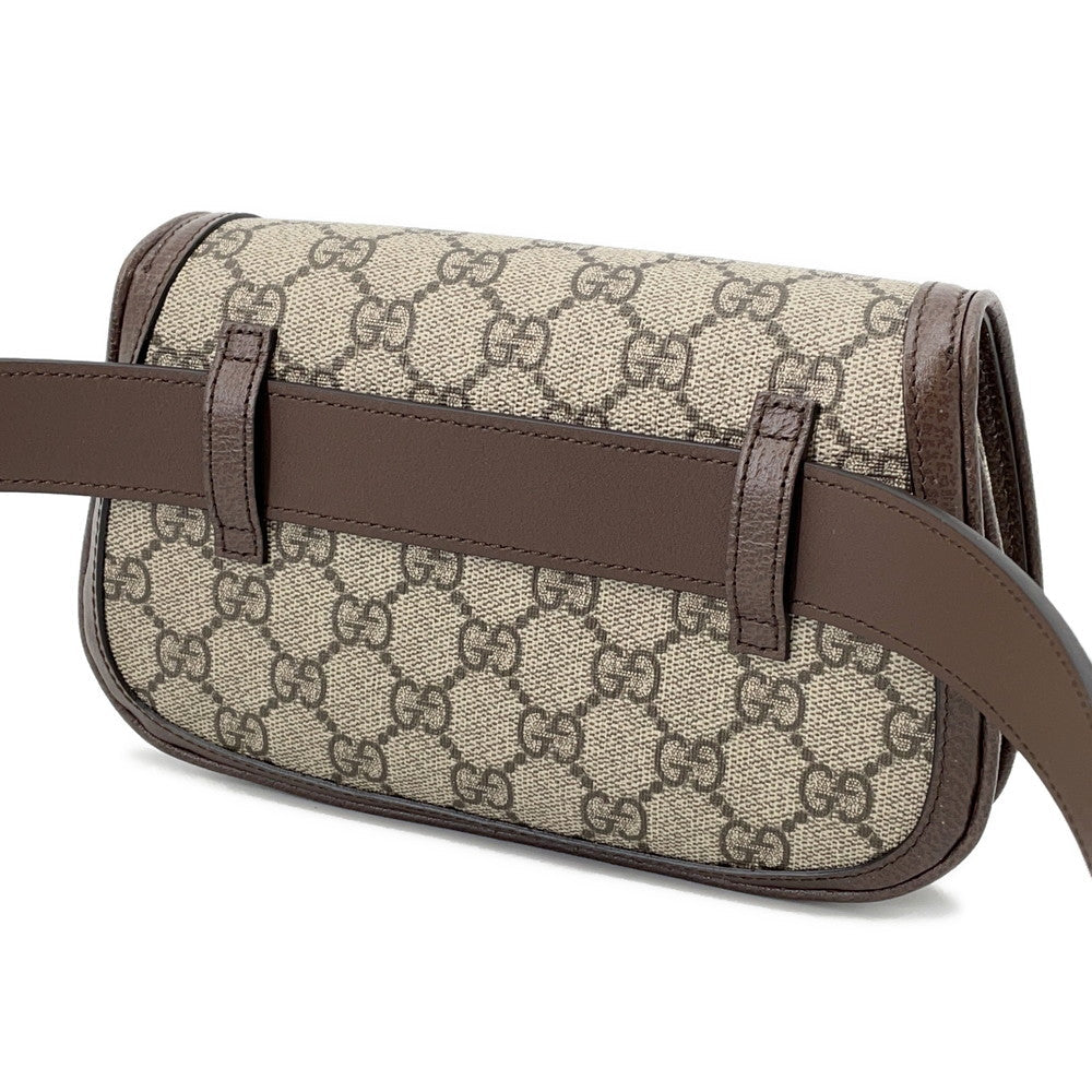 GUCCI ?Blondie belt bag Beige/Brown703807 PVC Leather