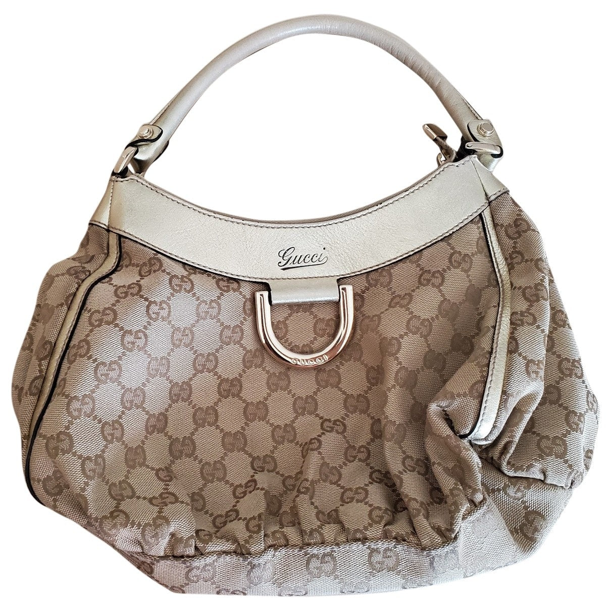 Gucci brown cloth handbag