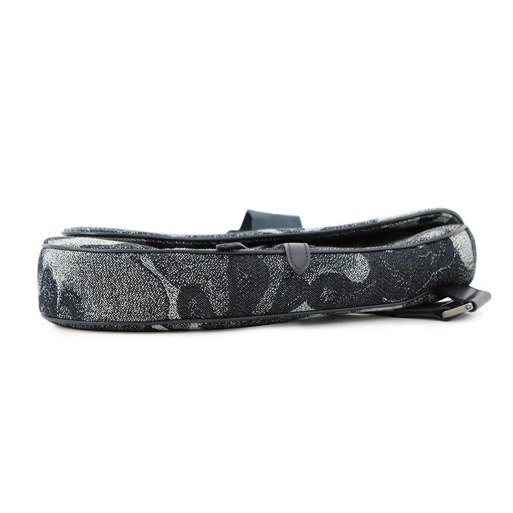Dior ?Camouflage Saddle Crossbody Bag Navy Canvas