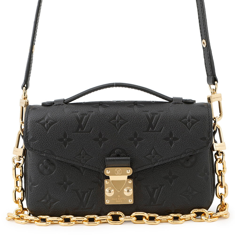 LOUIS VUITTON Pochette Metis EW NoirM46595 Monogram Empreinte Leather
