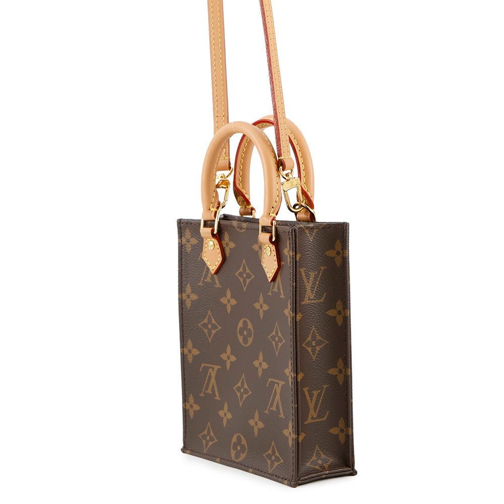 LOUIS VUITTON Petit Sac Plat BrownM69442 Monogram