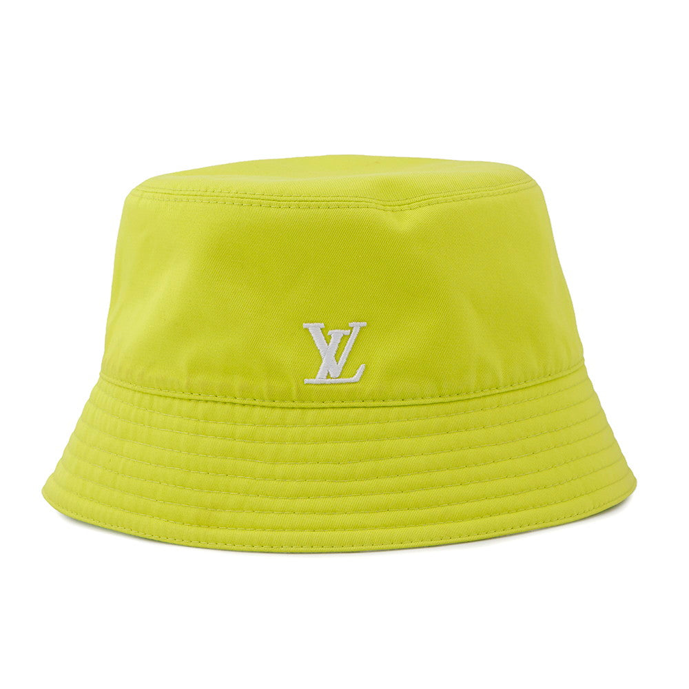 LOUIS VUITTON Monogram Neon Reversible Bucket Hat Size L Neon Yellow/WhiteM7064L Cotton