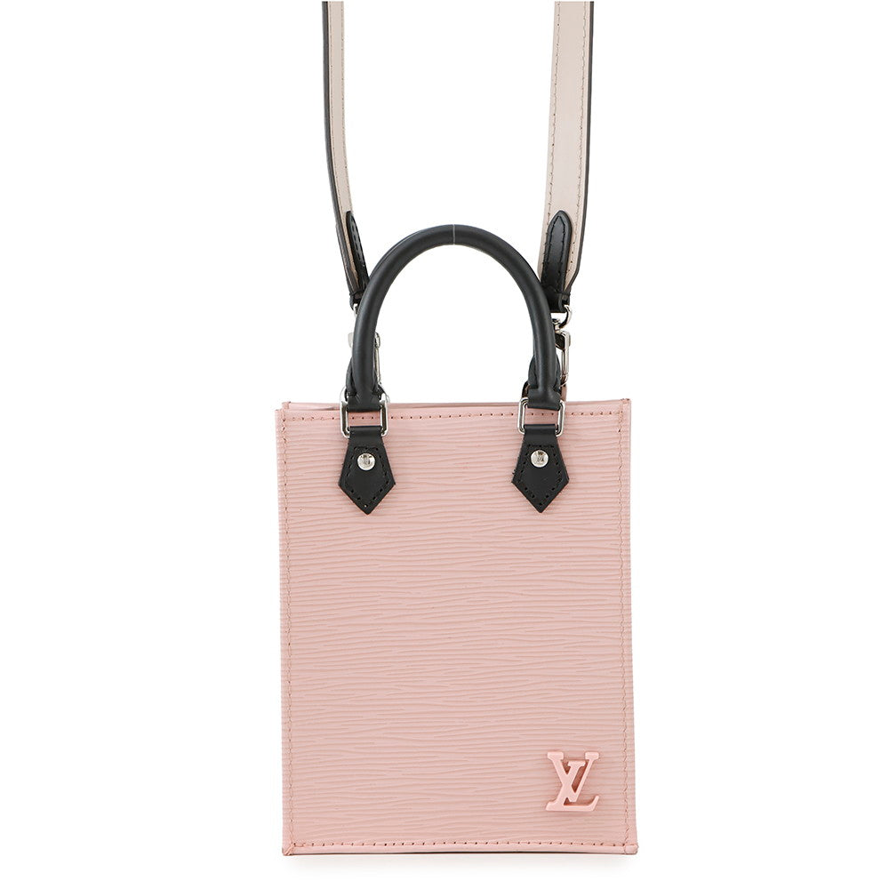 LOUIS VUITTON Petit Sac Plat Rose Ballerine/BeigeM69575 Epi Leather