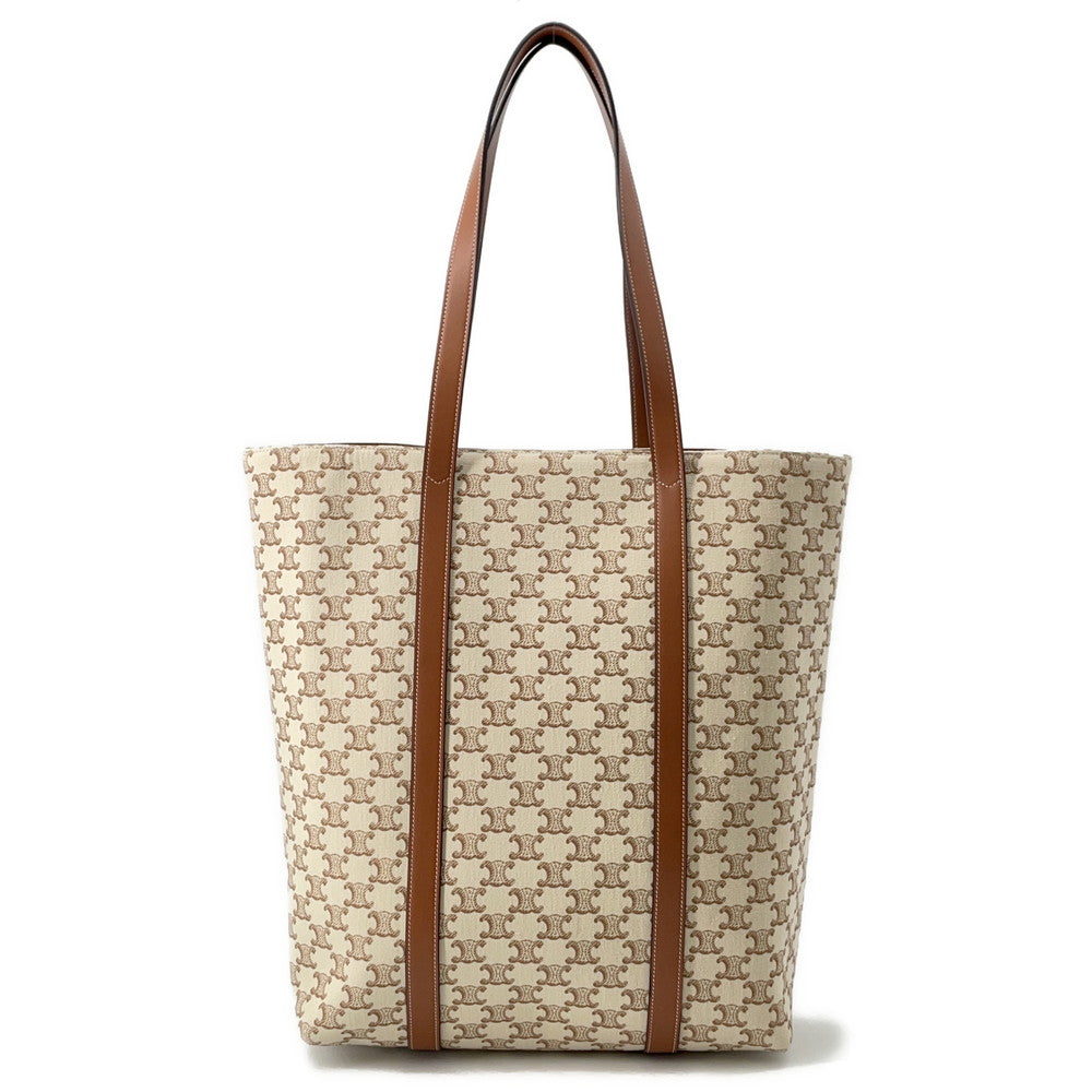 CELINE mum bag Natural/Tan194542 TriompheCanvas Leather