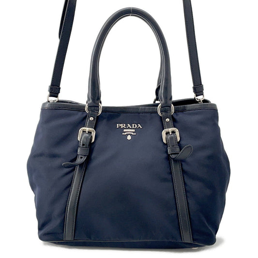 PRADA 2way Shoulder Bag NavyBN1841 Nylon Leather