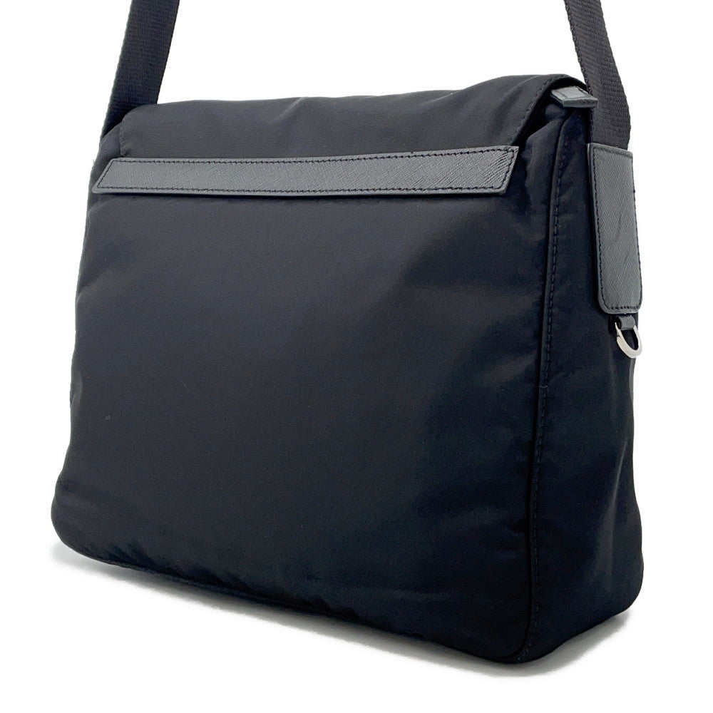 PRADA Shoulder Bag Black1BD994 Nylon Saffiano LeatherLeather