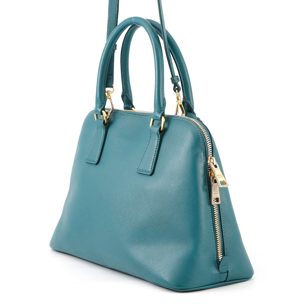 PRADA 2way Handbag GreenBL0837 Saffiano LeatherLeather