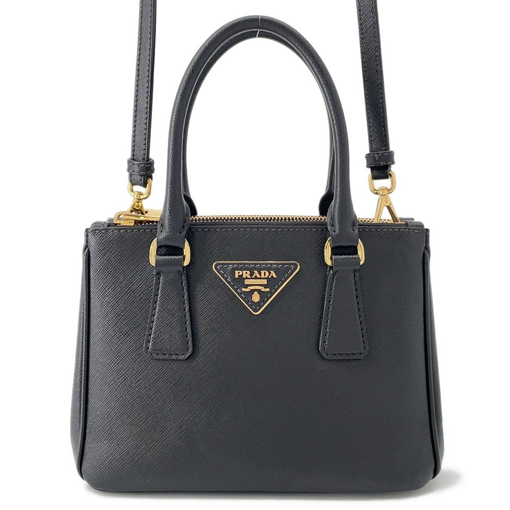 PRADA Galleria 2way Shoulder Bag Black1BA906 Saffiano LeatherLeather Size Mini