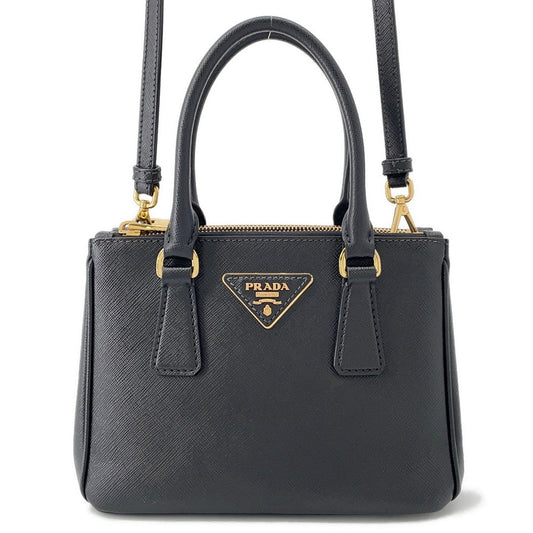 PRADA Galleria 2way Shoulder Bag Black1BA906 Saffiano LeatherLeather Size Mini