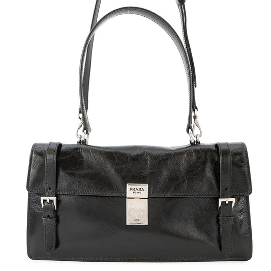 PRADA 2026 ss 2way Shoulder Bag Black1BN026 Leather Size Medium