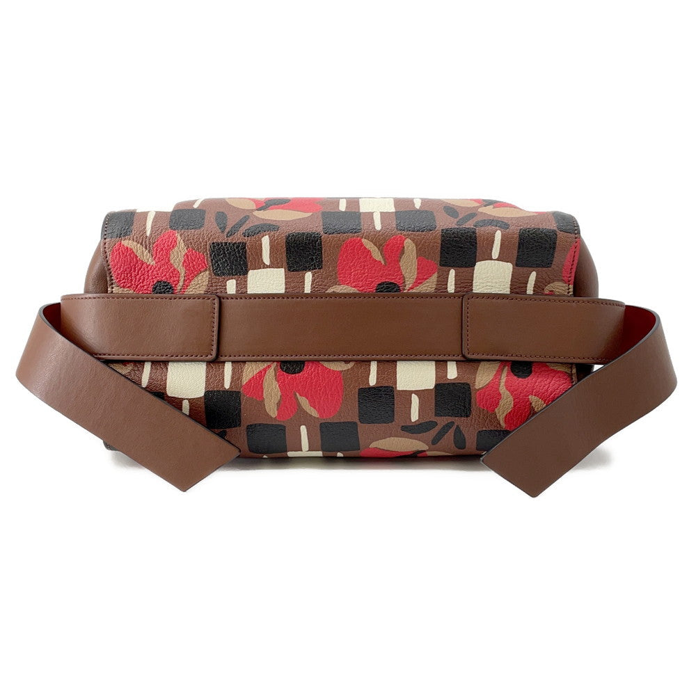 PRADA Bowling 2-way Handbag Brown/Multicolor1BB030 Leather PVC