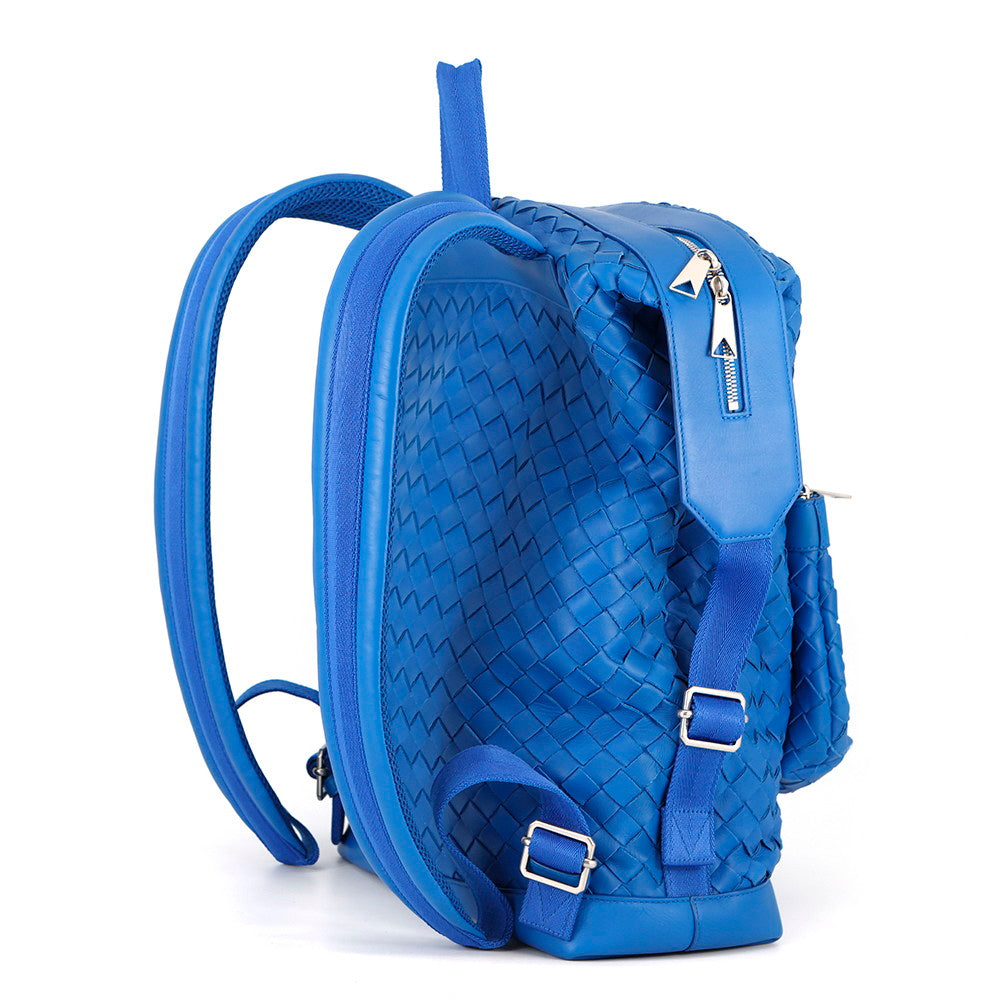 Bottega Veneta INTRECCIATO Backpack Blue653118 Leather