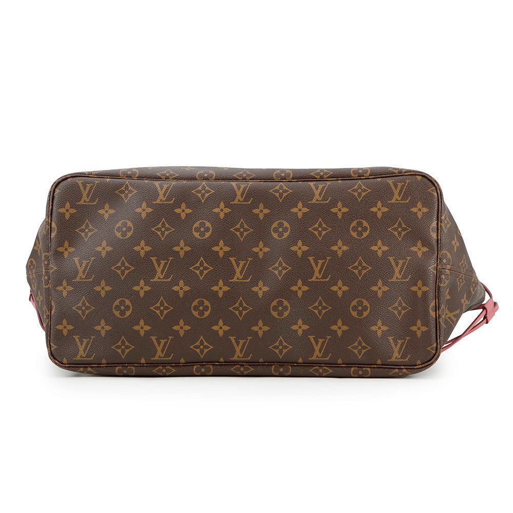 LOUIS VUITTON Neverfull Rose VeloursM40877 Monogram Ikat Flower Size GM