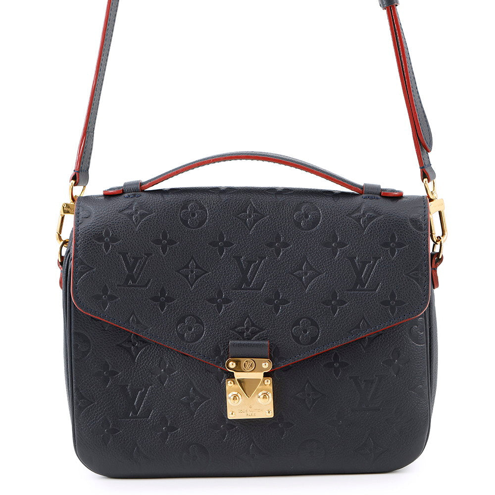 LOUIS VUITTON Pochette Metis Marine RougeM44071 Monogram Empreinte Leather Size MM
