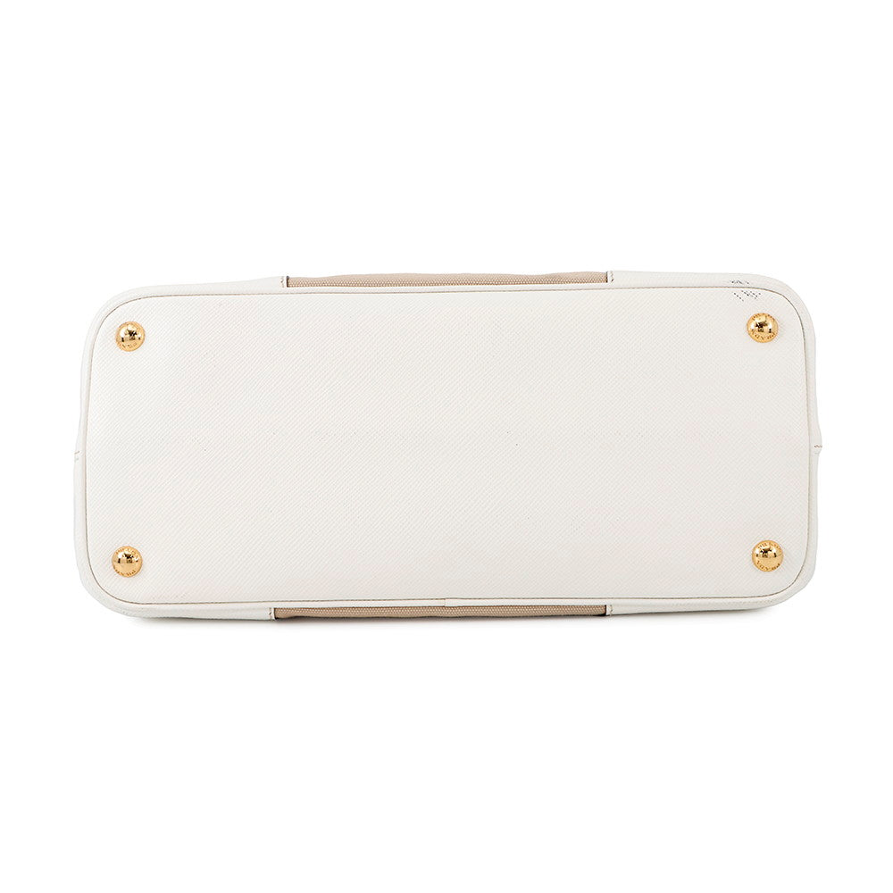 PRADA 2WAYBag Beige/WhiteBN2775 Canvas Leather