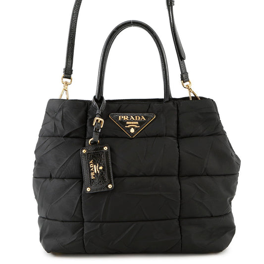 PRADA 2WAYBag BlackBN1596 Nylon Patent Leather