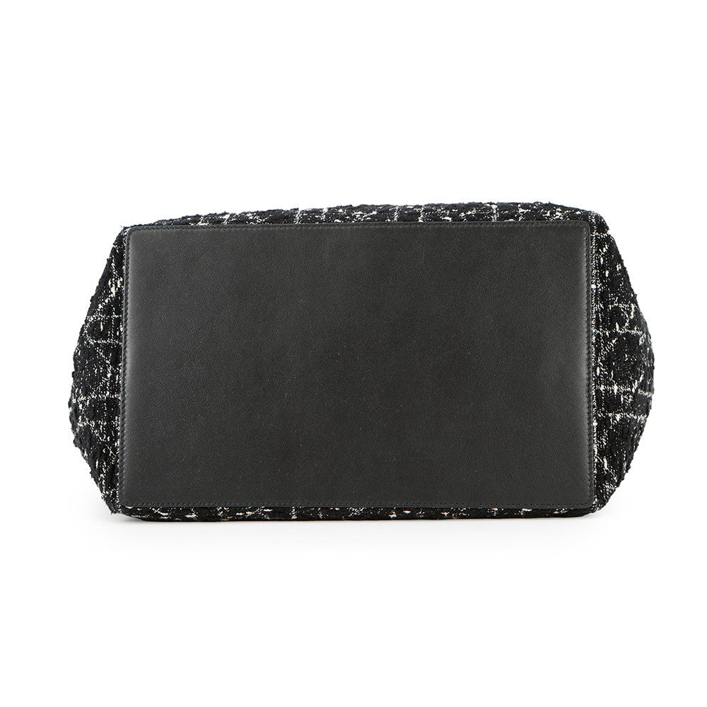 Dior ?Tu Jules Bag Black/WhiteM2821OTKV Tweed Calf Leather Size Medium