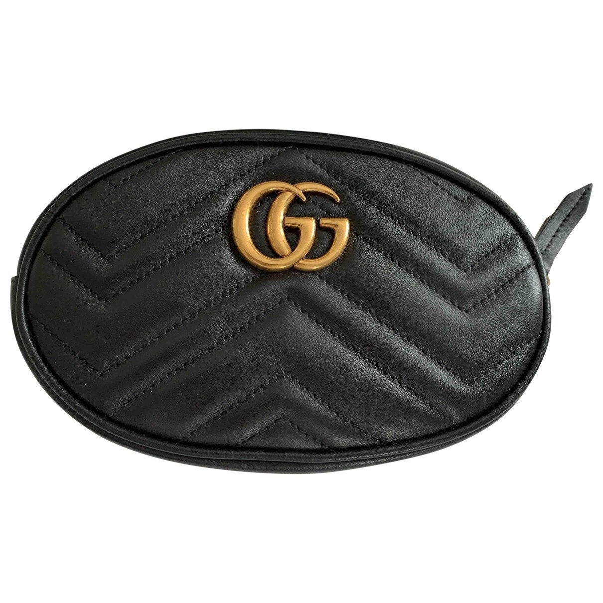 Gucci marmont black leather clutch bag