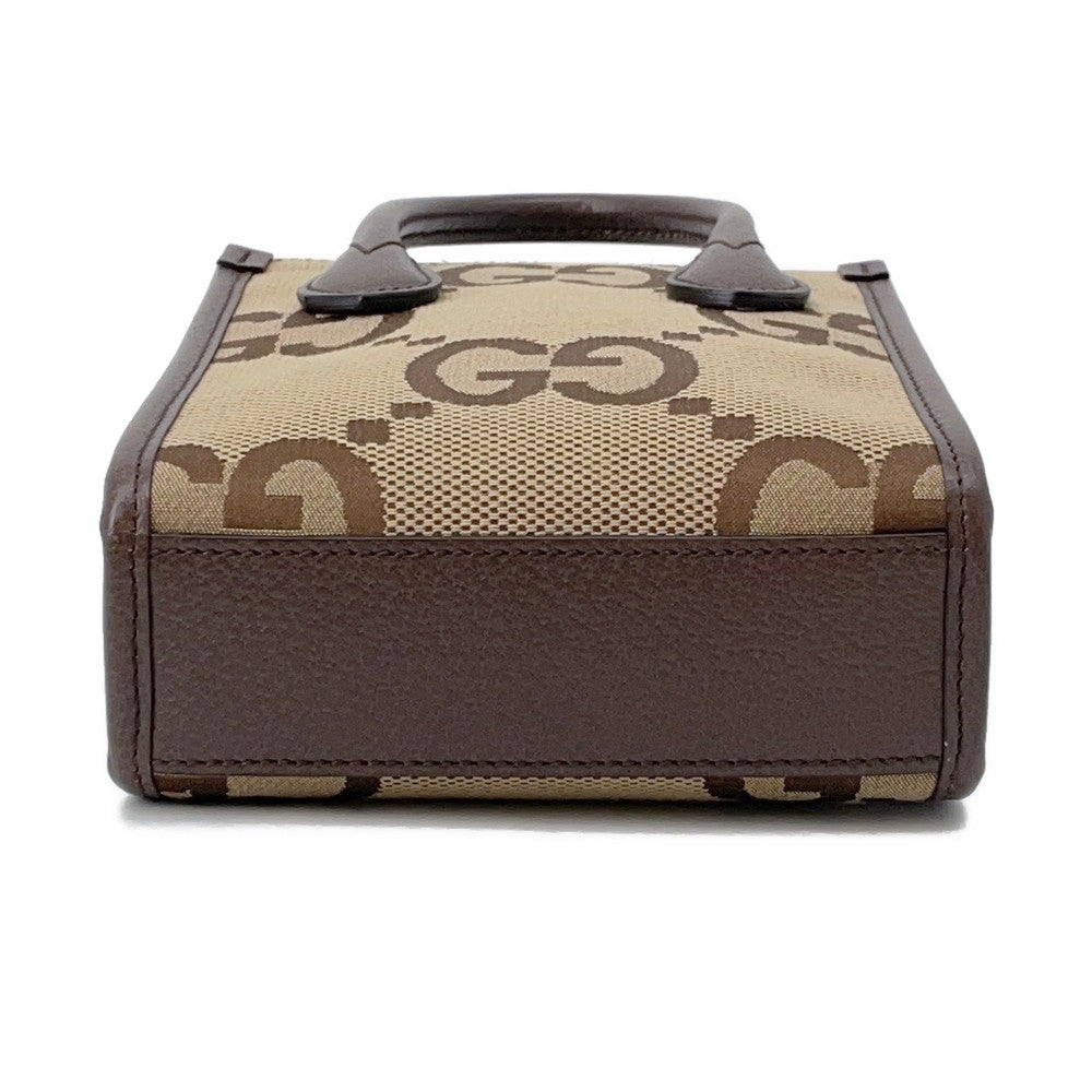 GUCCI Jumbo GG Shoulder Bag Brown/Beige699406 Canvas Leather Size Mini
