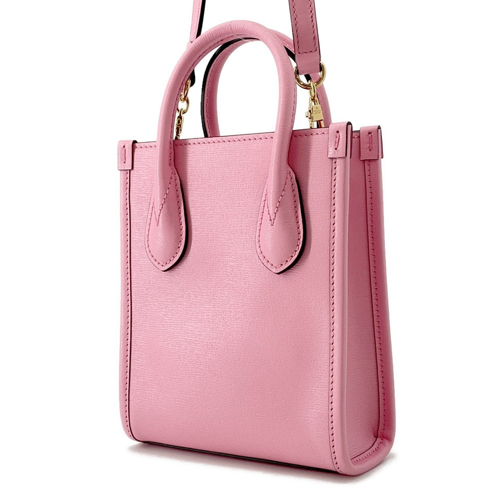 GUCCI Handbag Bananya Pink671623 Leather