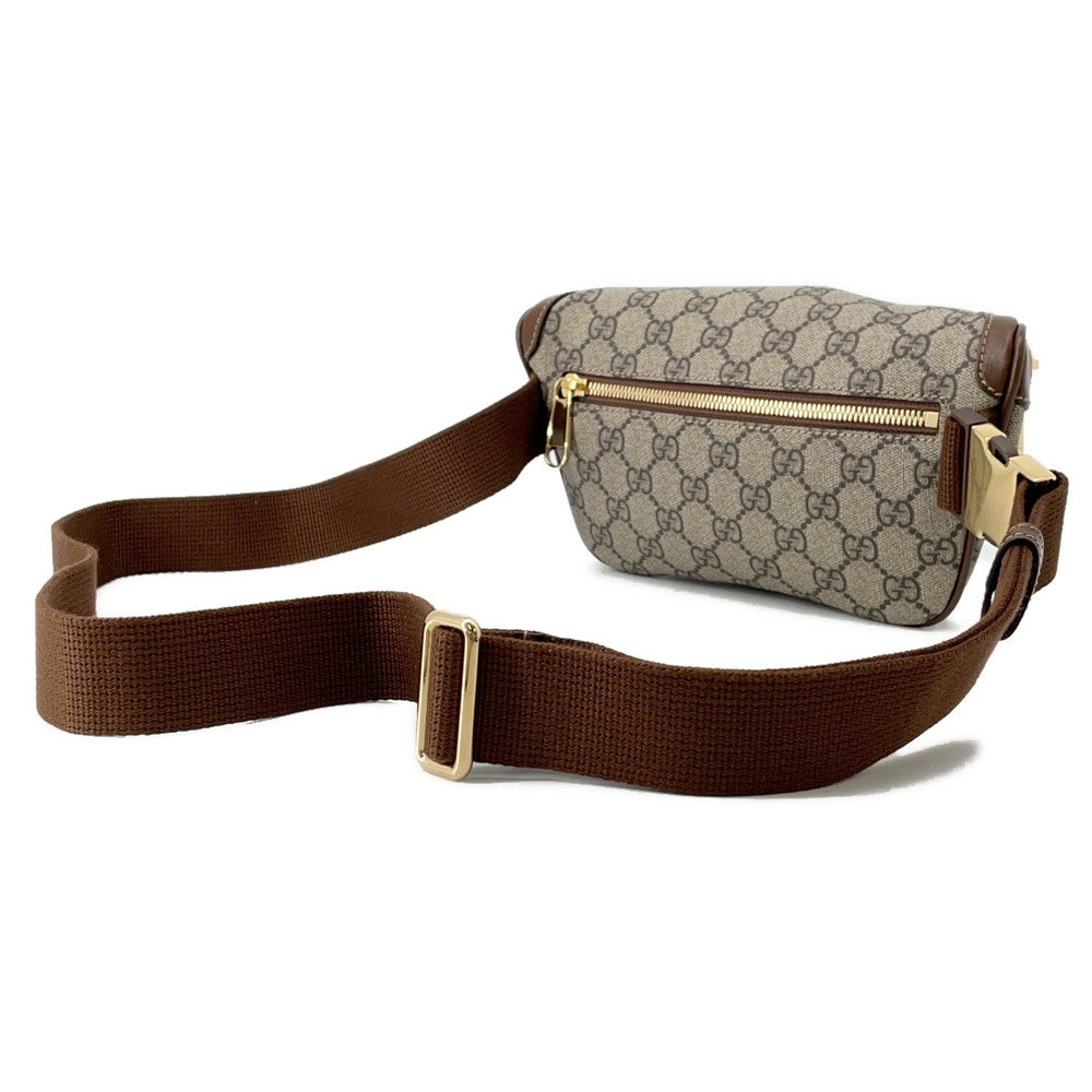 GUCCI ?Interlocking G belt bag Beige/Brown682933 GG Supreme Leather