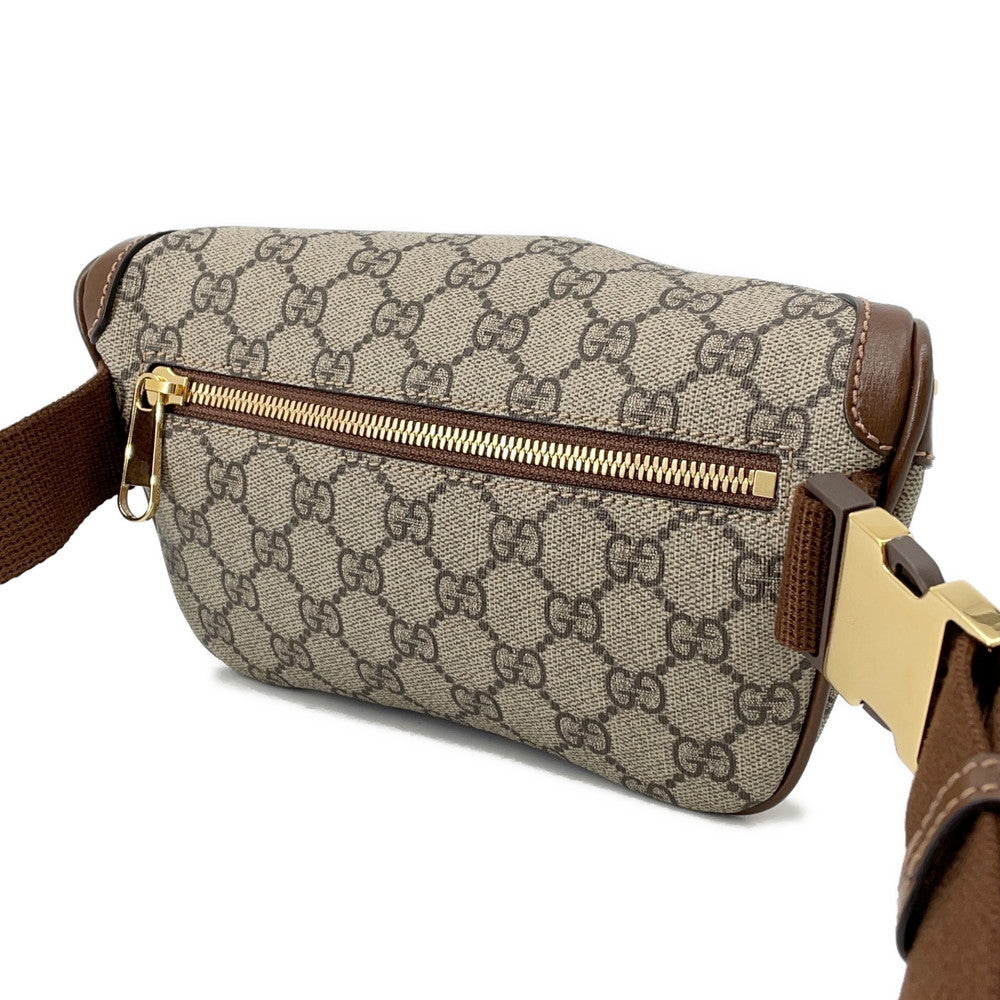 GUCCI ?Interlocking G belt bag Beige/Brown682933 GG Supreme Leather