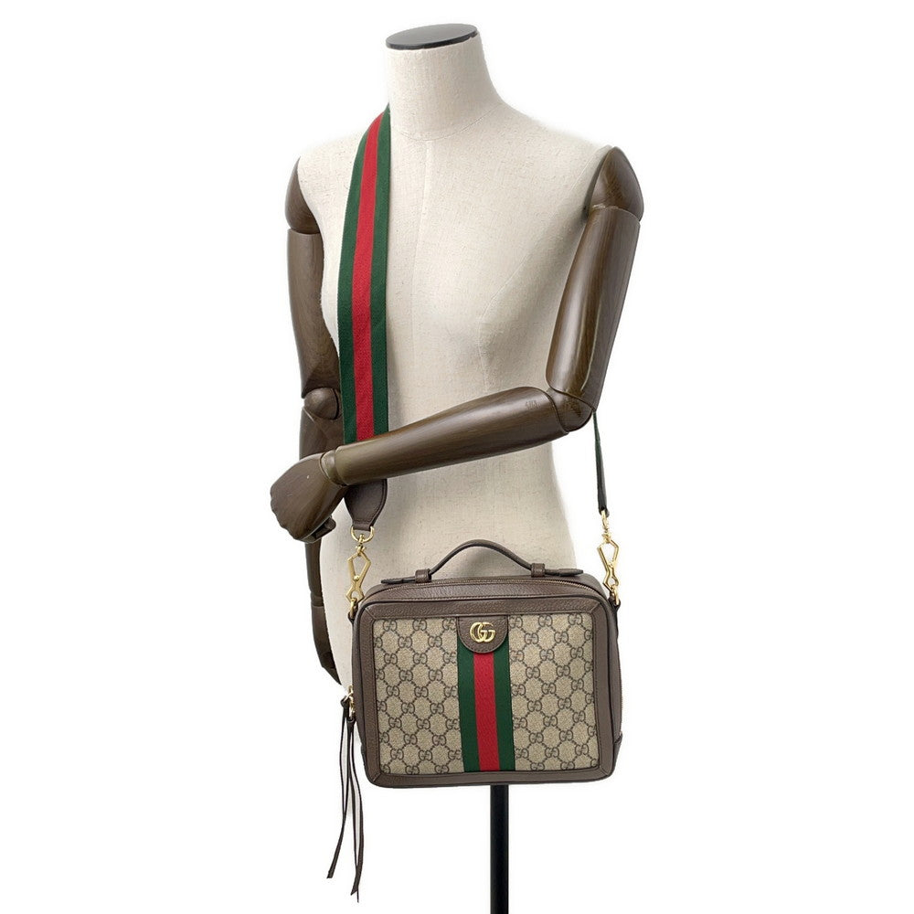 GUCCI Ophidia GG Supreme Shoulder Bag Beige/Brown550622 PVC Leather