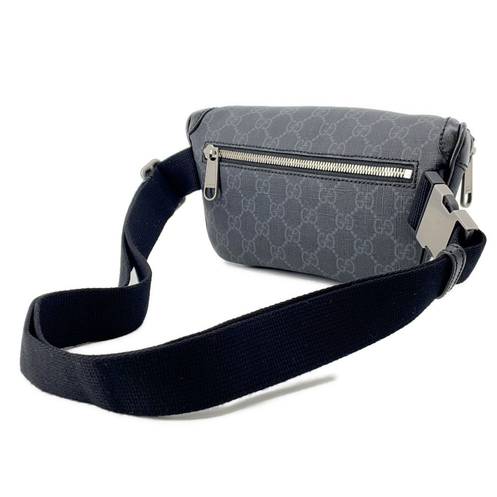 GUCCI ?Interlocking G belt bag Black682933 GG Supreme Leather