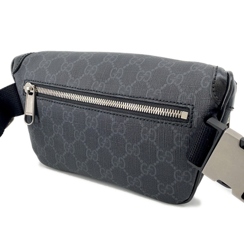 GUCCI ?Interlocking G belt bag Black682933 GG Supreme Leather